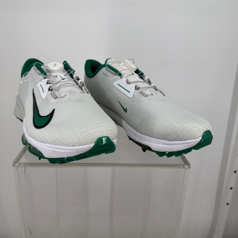 Nike Air Zoom Infinity Tour 2 BOA Golf Shoes Mens 12 White Gray Green HQ2160 NEW